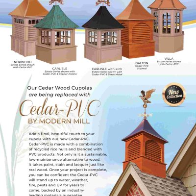 Cedar-PVC Cupolas