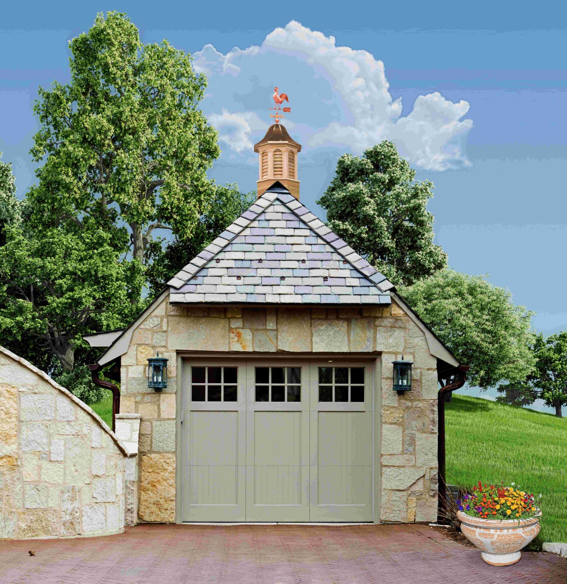 Pinnacle Cupola - Octagon with Arch Louvers - Image 8