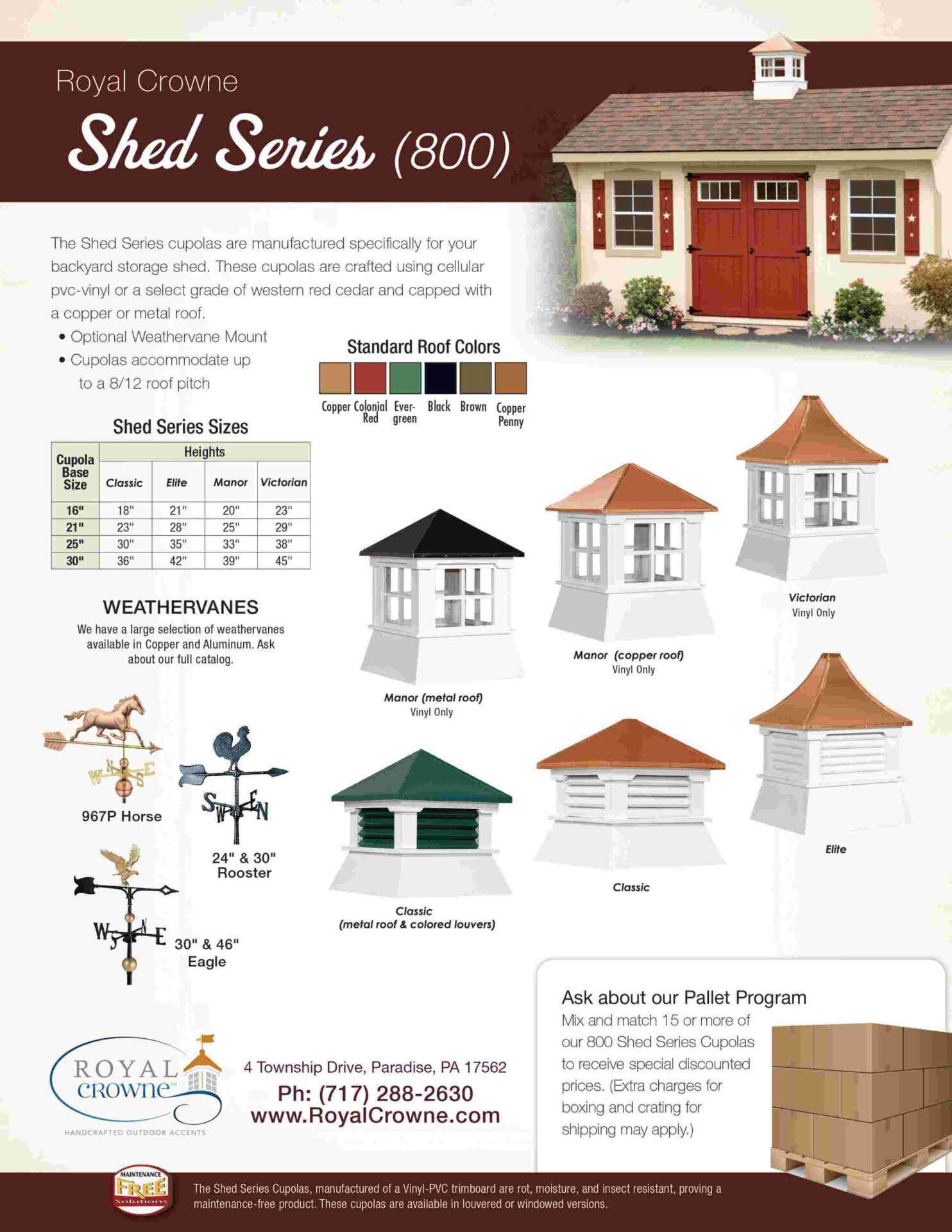 Elite Shed Cupola - Square with Louvers - Image 6