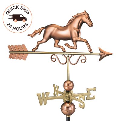 Galloping Horse Weathervane with Arrow – Pure Copper