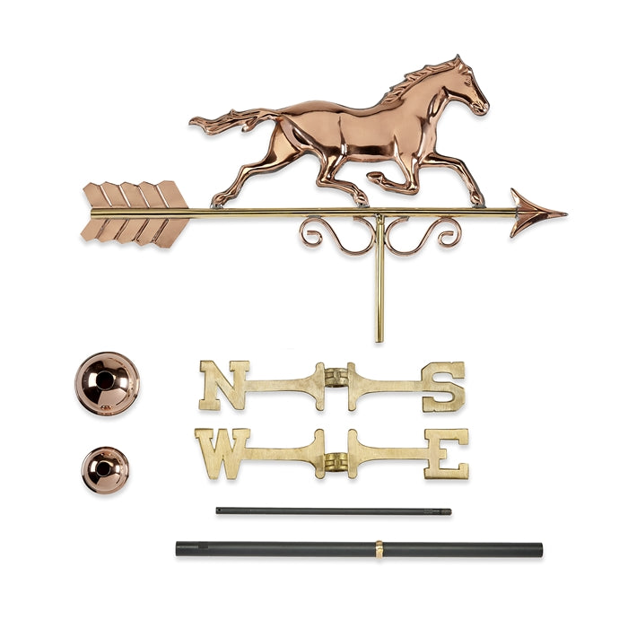Galloping Horse Weathervane with Arrow - Pure Copper - Image 4