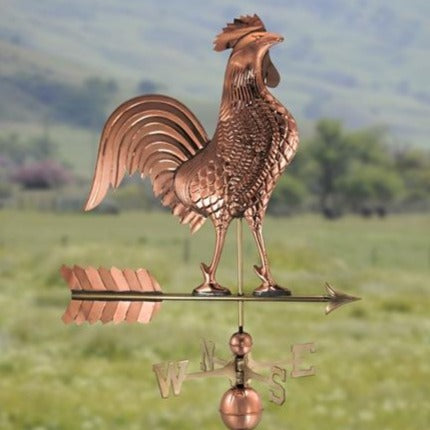 Large Rooster Weathervane - Pure Copper - Image 2