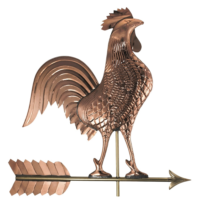 Large Rooster Weathervane - Pure Copper - Image 6