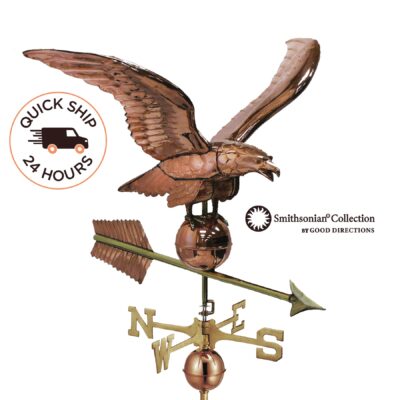 34″ Smithsonian Eagle Estate Weathervane – Pure Copper