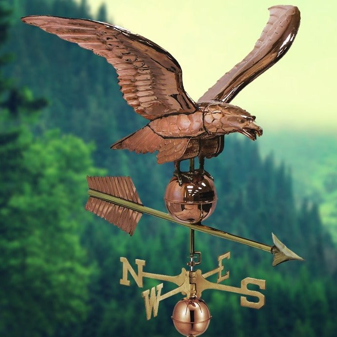 34" Smithsonian Eagle Estate Weathervane - Pure Copper - Image 2