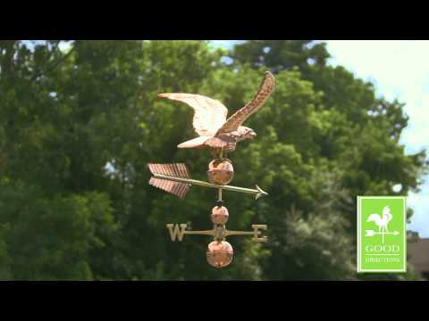 34" Smithsonian Eagle Estate Weathervane - Pure Copper - Image 3