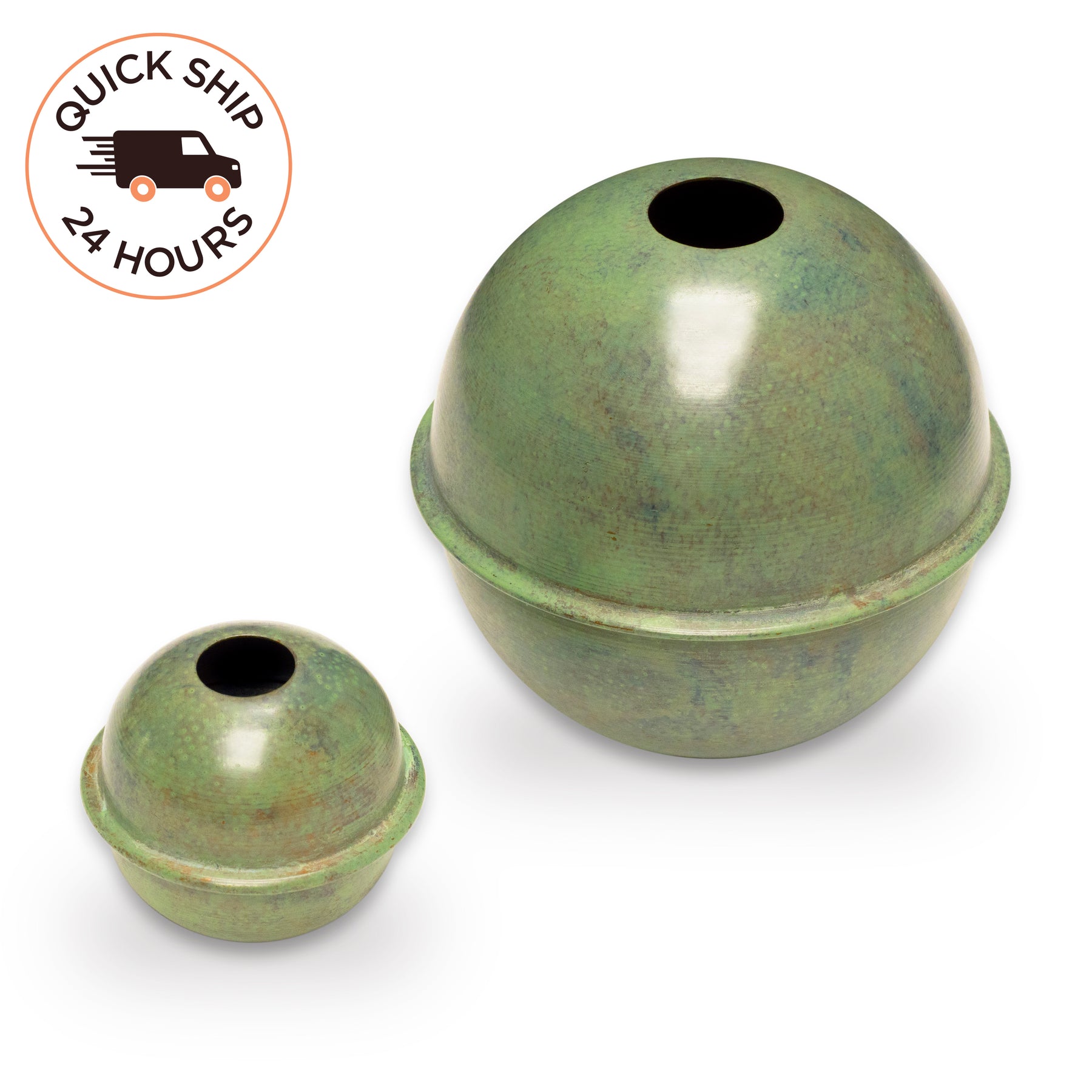 2" & 4" Spacer Ball Set Copper Large Weathervane - Image 5