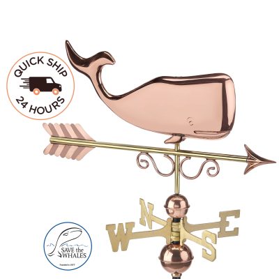 Save the Whales Weathervane – Pure Copper