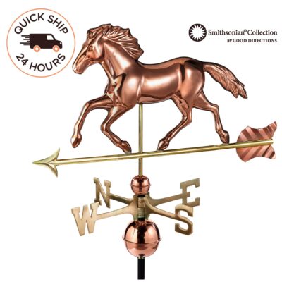 Smithsonian Running Horse Weathervane – Pure Copper