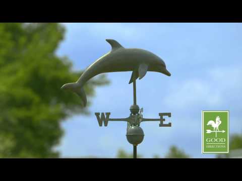Dolphin Weathervane - Blue Verde Copper - Image 3