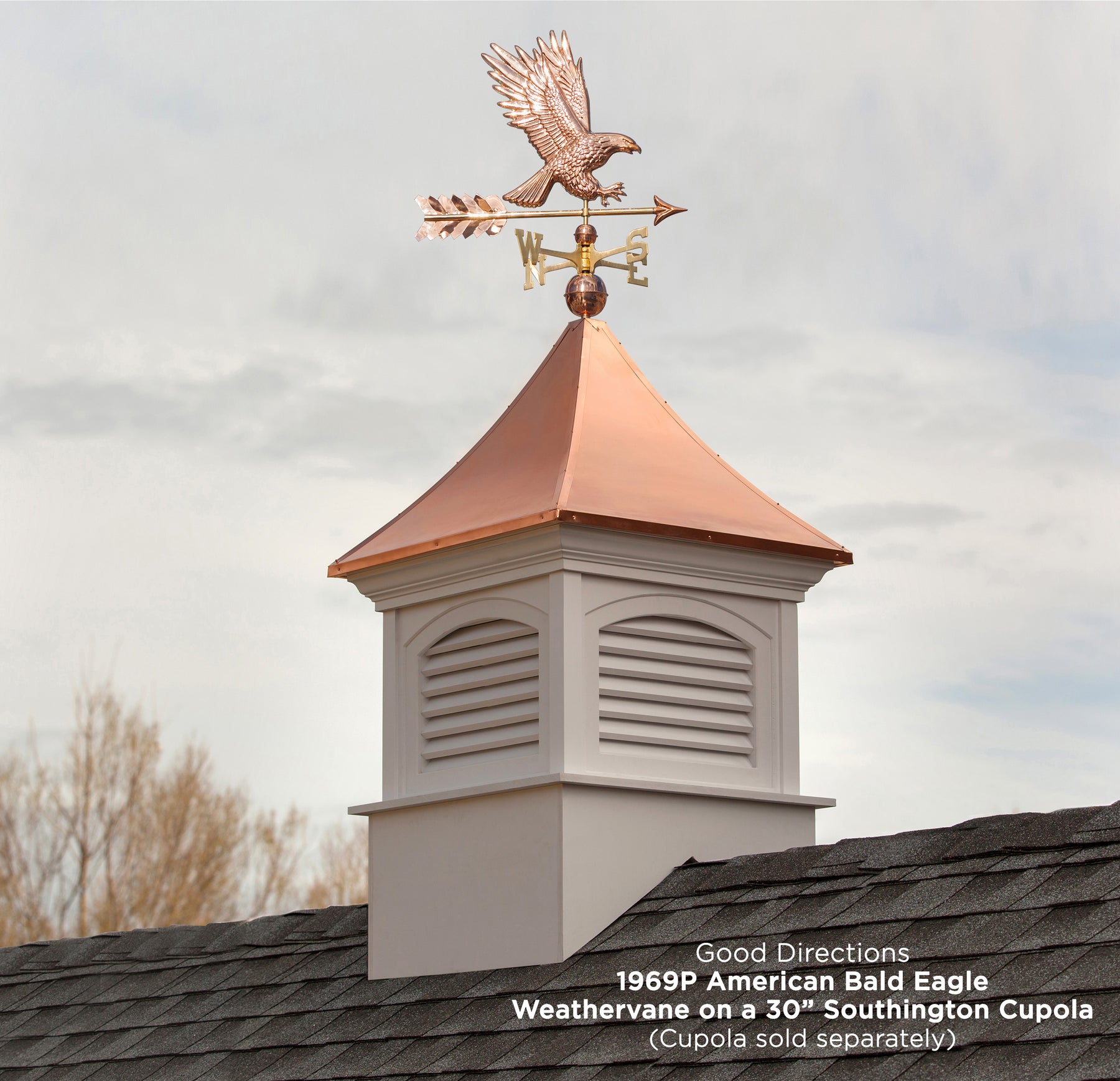 American Bald Eagle Weathervane - Pure Copper - Image 6