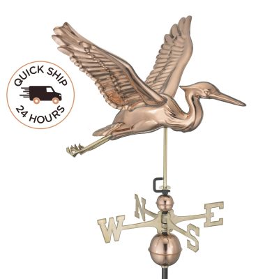 Blue Heron Weathervane – Pure Copper