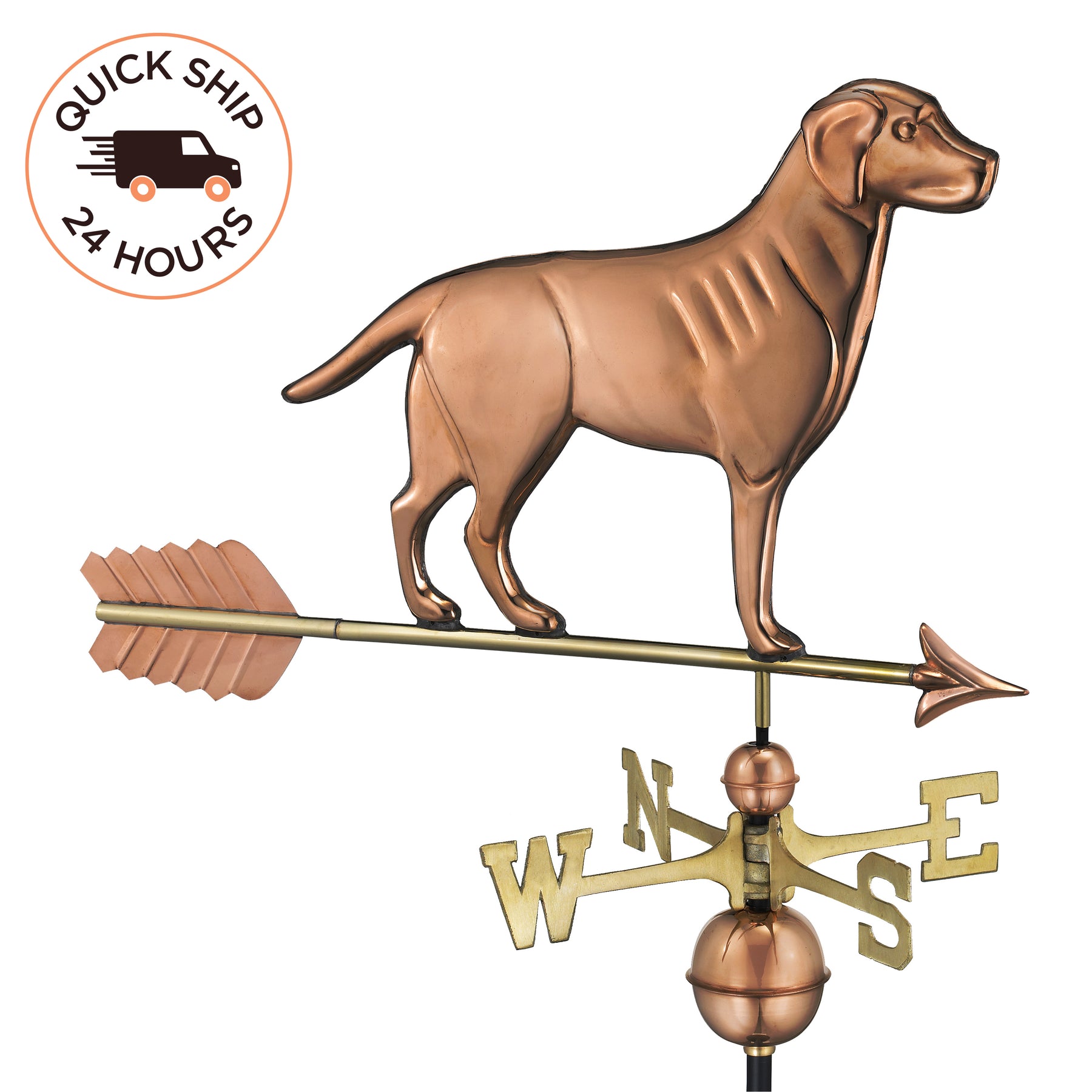 Labrador Retriever Weathervane with Arrow
