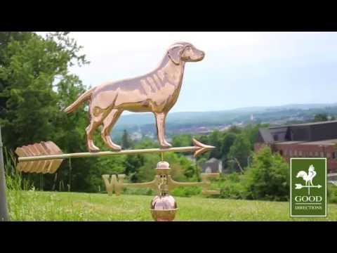 Labrador Retriever Weathervane with Arrow - Pure Copper - Image 3