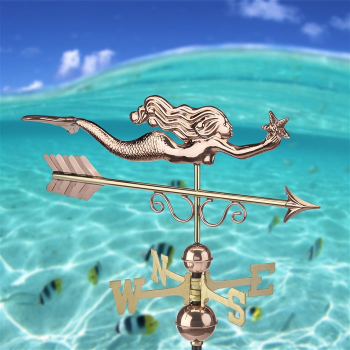 Little Mermaid Weathervane - Pure Copper - Image 2