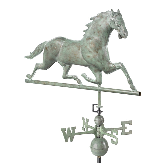 Horse Weathervane with Arrow - Blue Verde Copper - Image 3