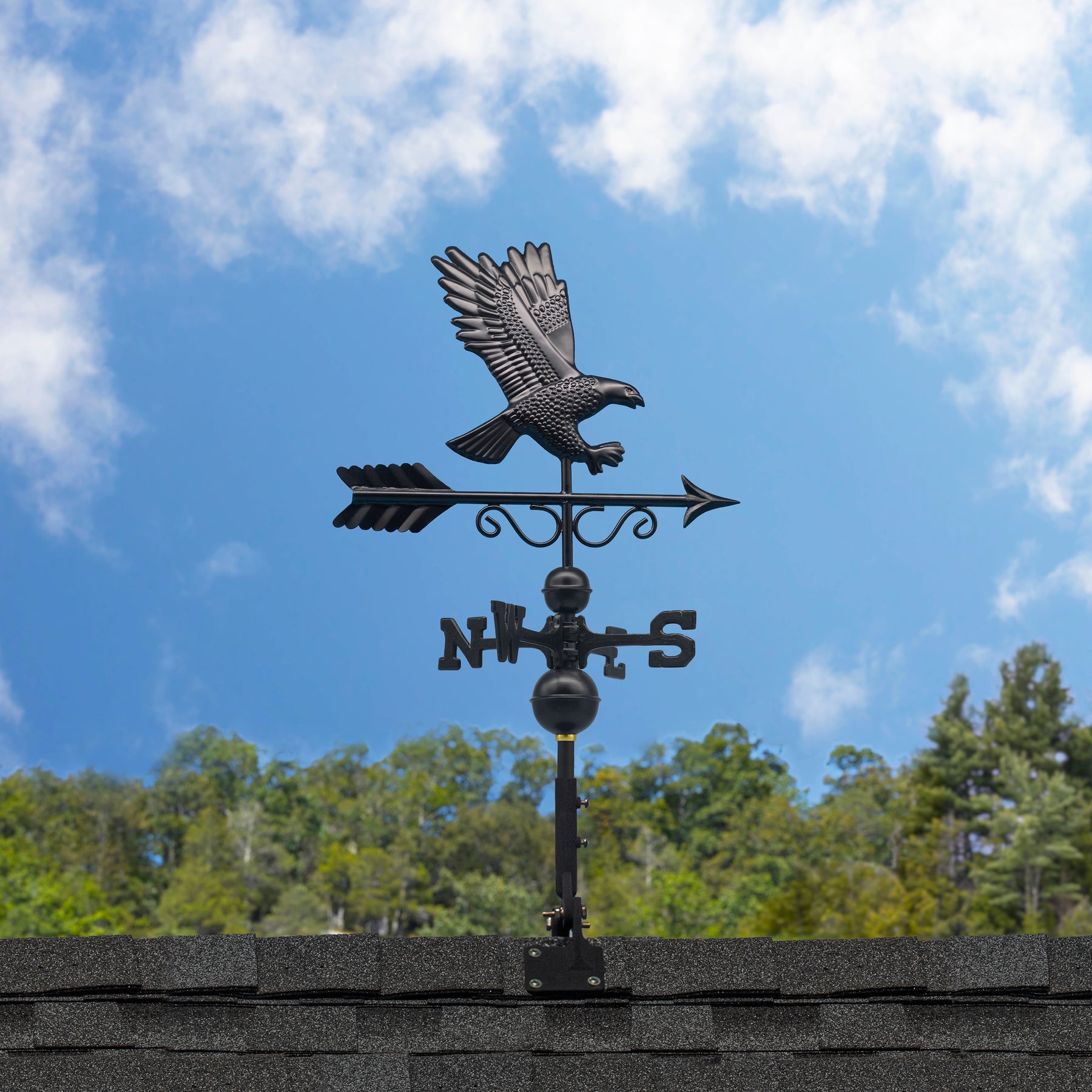 Black Majestic Eagle Weathervane - Copper with Black Finish - Image 2