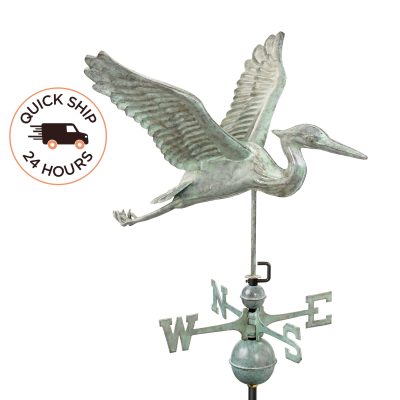 Blue Heron Weathervane – Blue Verde Copper