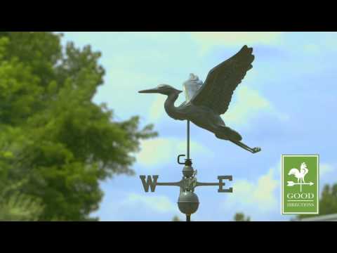 Blue Heron Weathervane - Blue Verde Copper - Image 3