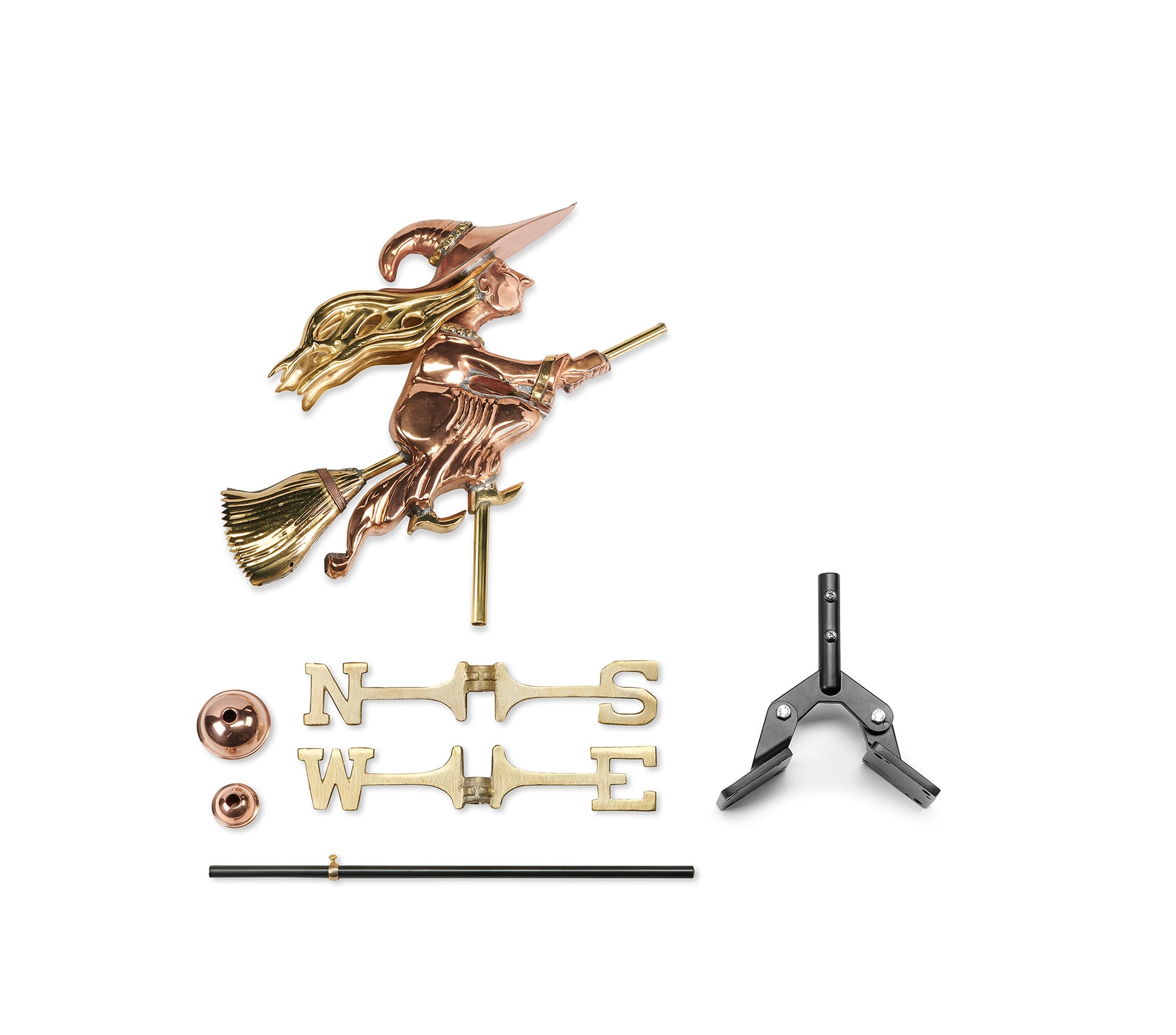 Witch Cottage Weathervane with Roof Mount - Pure Copper - Image 3