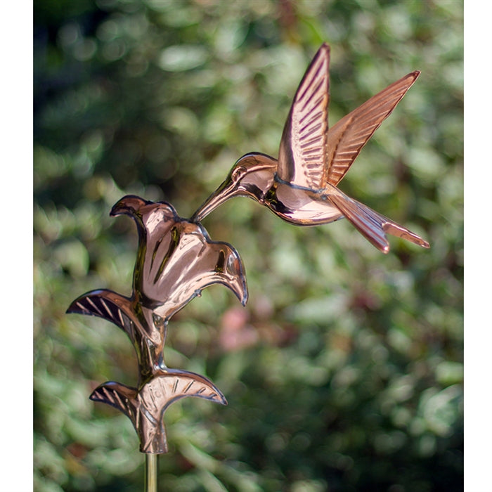 Hummingbird Cottage Weathervane with Roof Mount - Pure Copper - Image 2