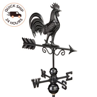 Black Bantam Rooster Weathervane