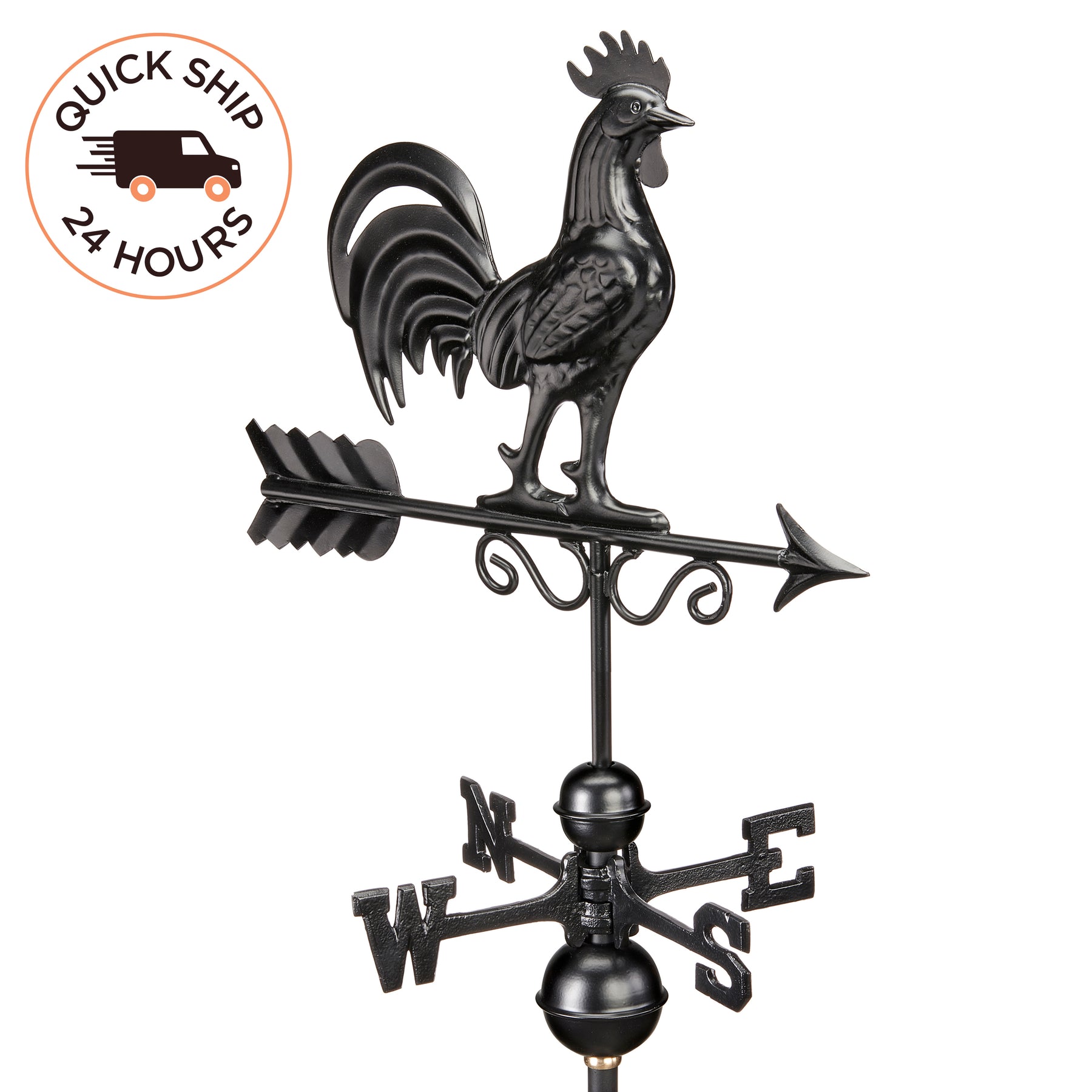 Black Bantam Rooster Weathervane