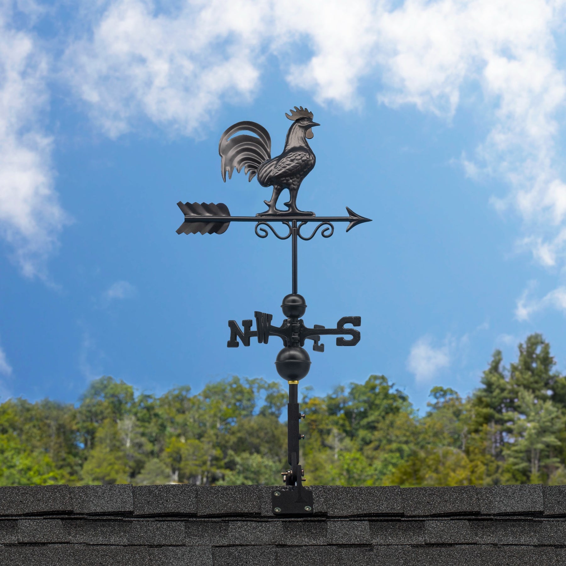 Black Bantam Rooster Weathervane - Copper with Black Finish - Image 2