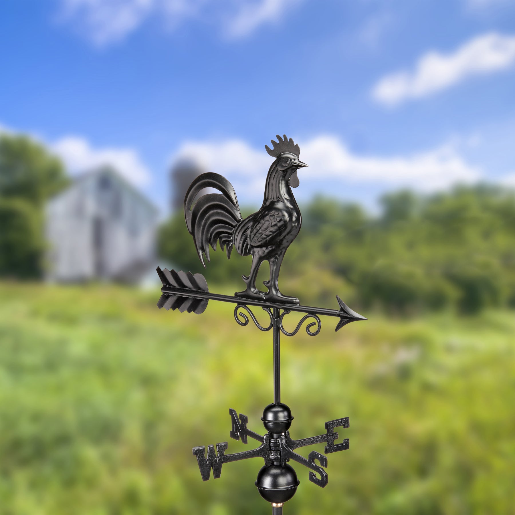 Black Bantam Rooster Weathervane - Copper with Black Finish - Image 7