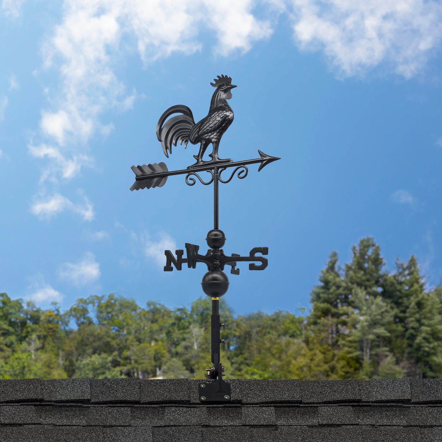 Black Bantam Rooster Weathervane - Copper with Black Finish - Image 8