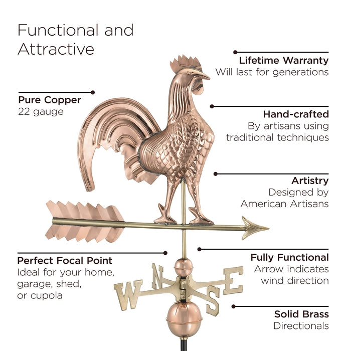 Copper Rooster Weathervane - Image 4
