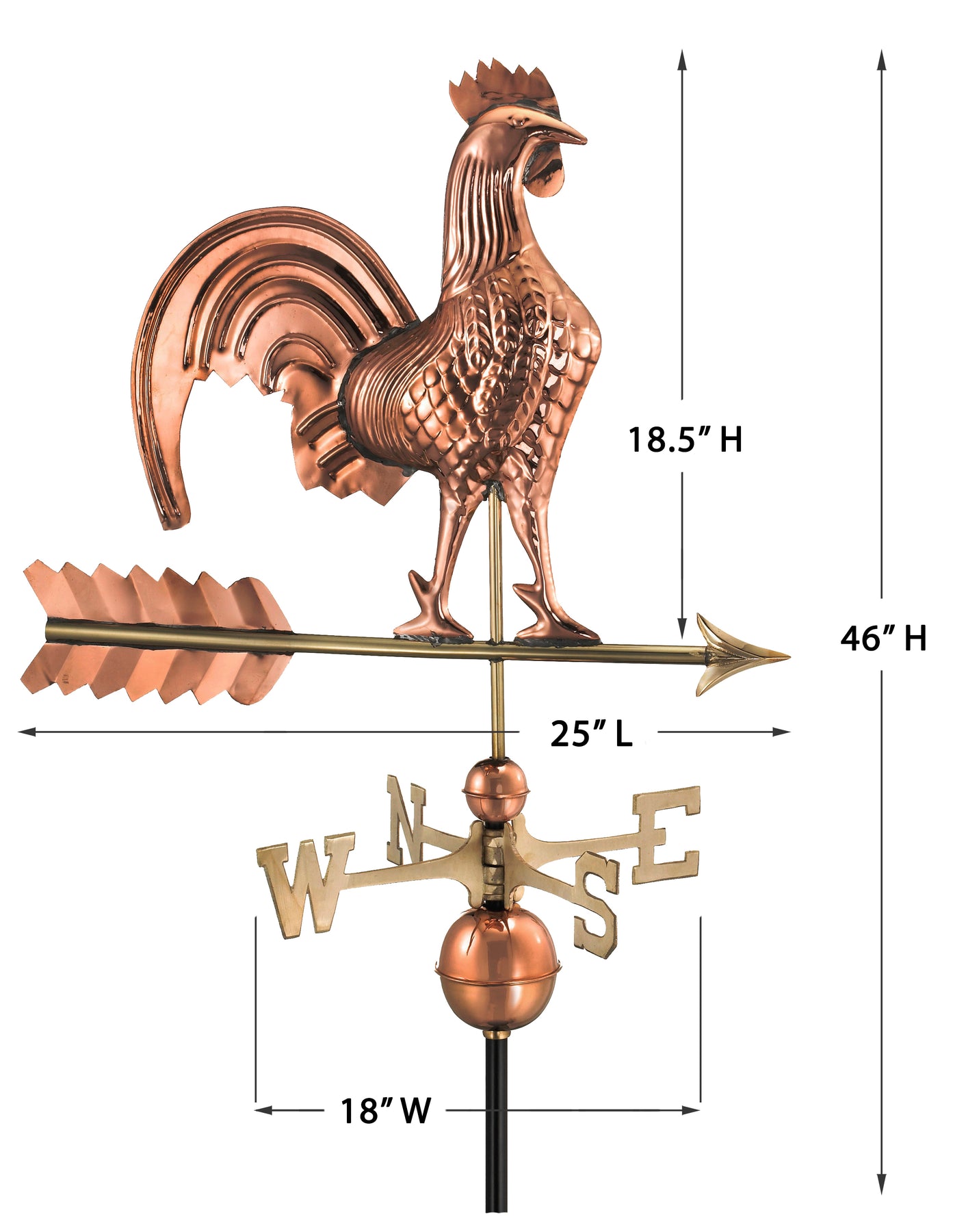 Copper Rooster Weathervane - Image 5