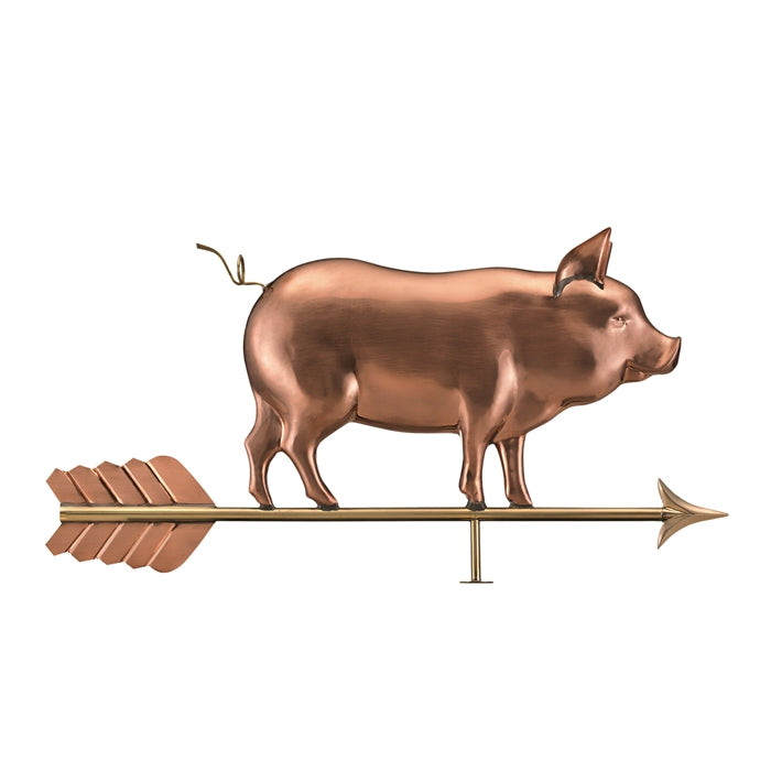 Country Pig Weathervane - Pure Copper - Image 3