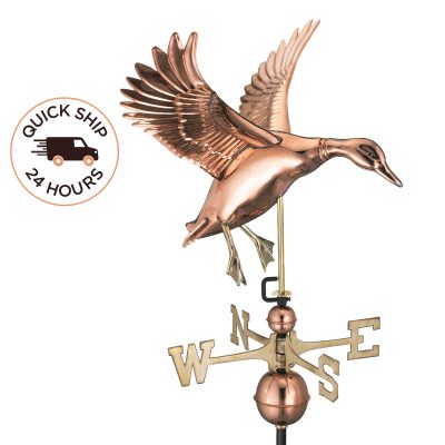 Landing Duck Weathervane – Pure Copper