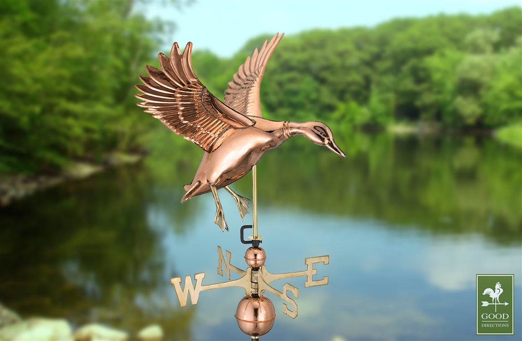 Landing Duck Weathervane - Pure Copper - Image 2