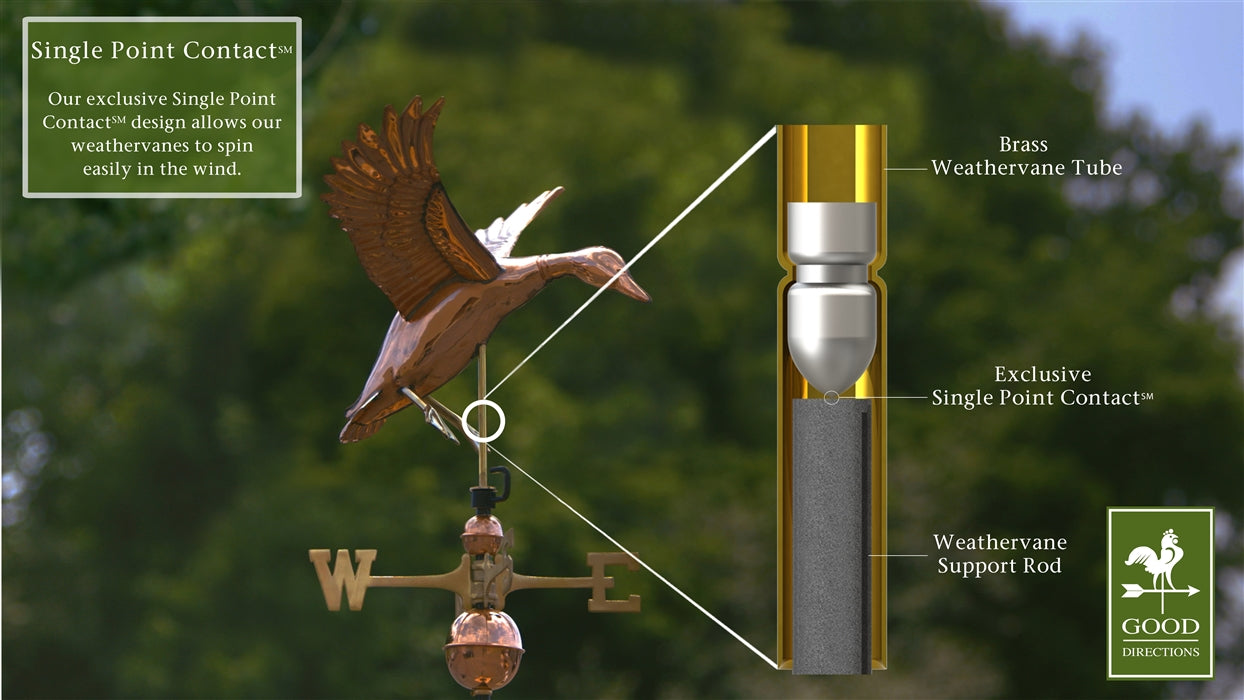 Landing Duck Weathervane - Pure Copper - Image 5
