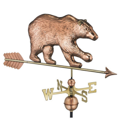Bear Weathervane with Arrow – Pure Copper