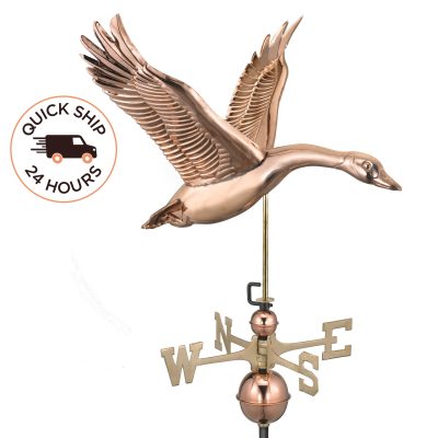 Feathered Goose Weathervane – Pure Copper