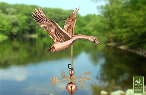 Feathered Goose Weathervane - Pure Copper - Image 2