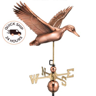 Flying Duck Weathervane – Pure Copper