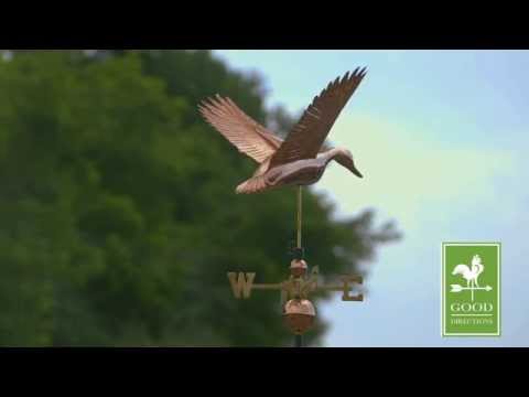 Flying Duck Weathervane - Pure Copper - Image 3