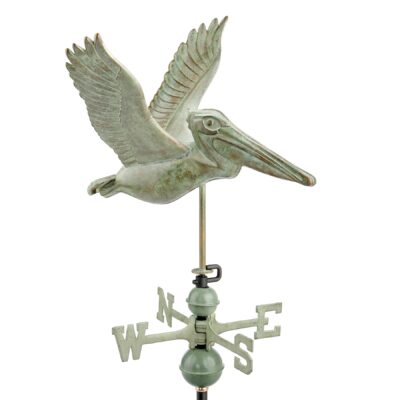 Pelican Weathervane – Blue Verde Copper