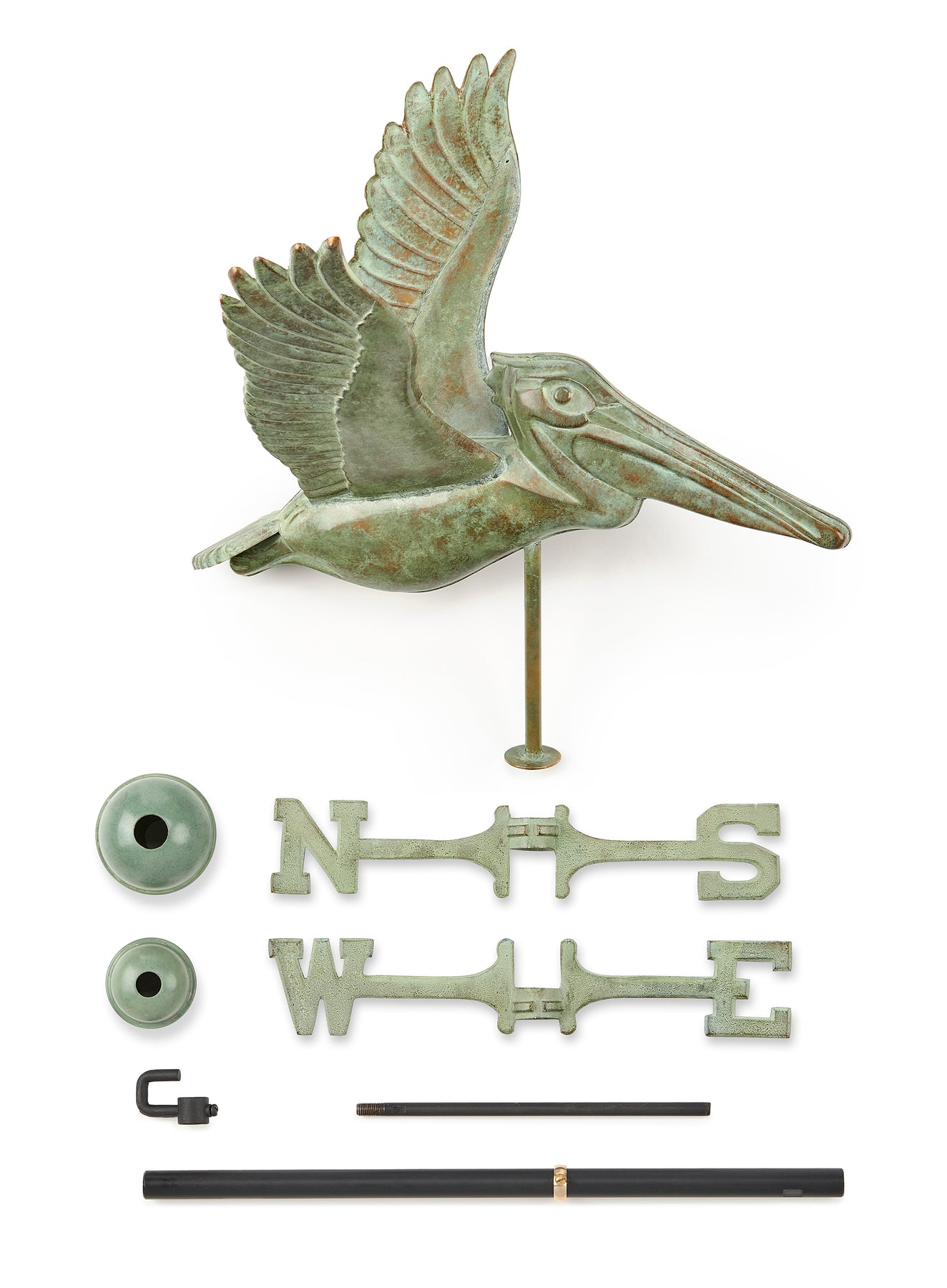 Pelican Weathervane - Blue Verde Copper - Image 4