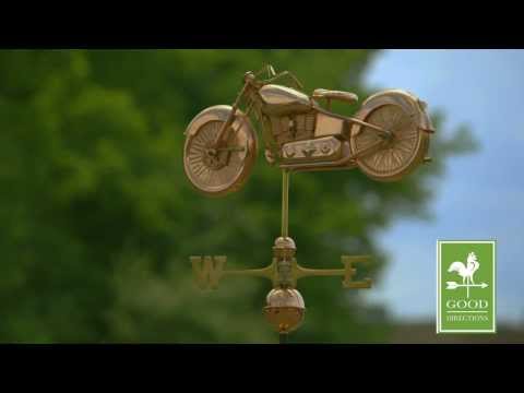 Motorcycle Weathervane - Pure Copper - Image 3