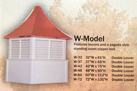 W-Model Cupola with Double Louvers