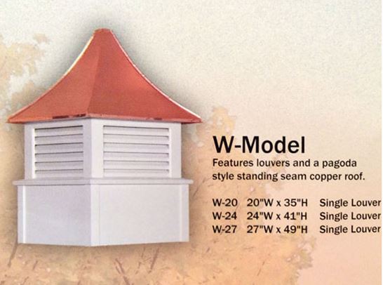 W-Model Cupola with Single Louvers