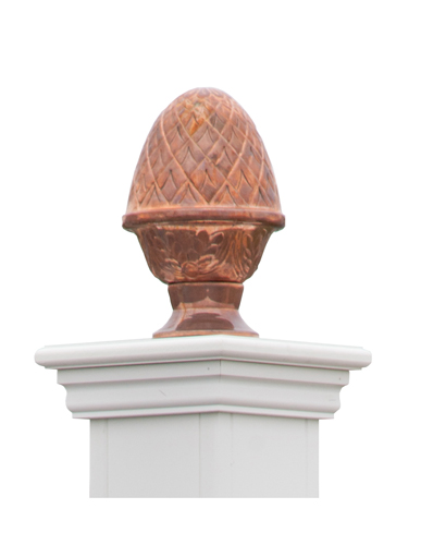 Copper Pineapple Topper for Mailbox Post