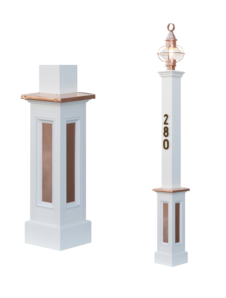 Copper Accents for Lantern Posts