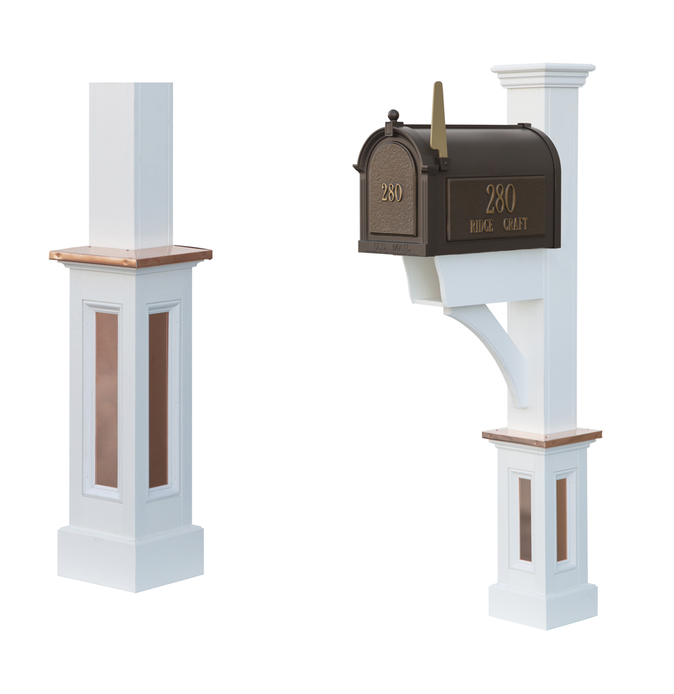 Copper Accents for Mailbox Posts