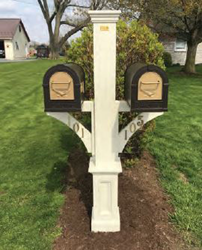 Double Mailbox Post